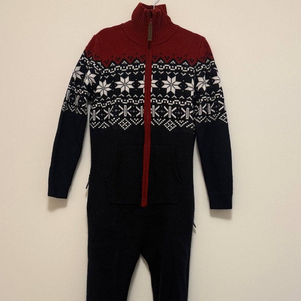 Onepiece Red and Black Zip Up Onesie